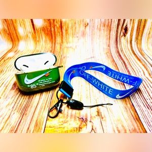 Nike OFF WHITE design Protective case for AirPods Pro-Olive Green